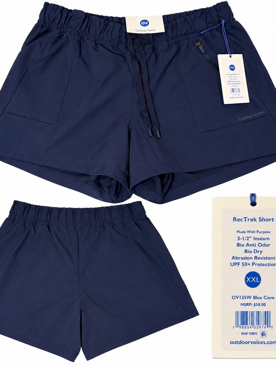 Outdoor Voices Pants - Outdoor Voices Navy Performance RecTrek Athletic Shorts